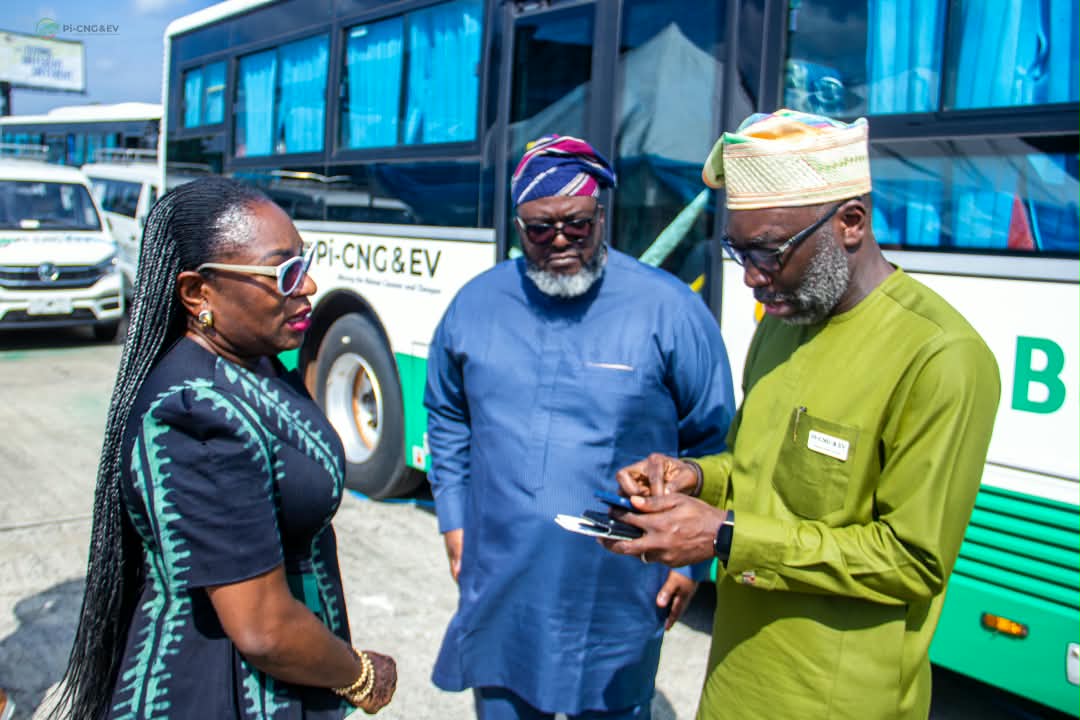 Pi-CNG & EV team at the LAMATA bus handover, Lagos