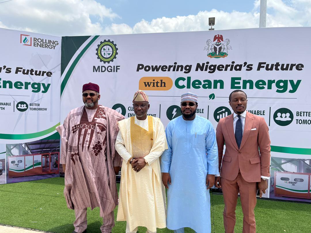 Pi-CNG & EV officials at the MDGIF Rolling Energy commissioning — powering Nigeria's future with clean energy